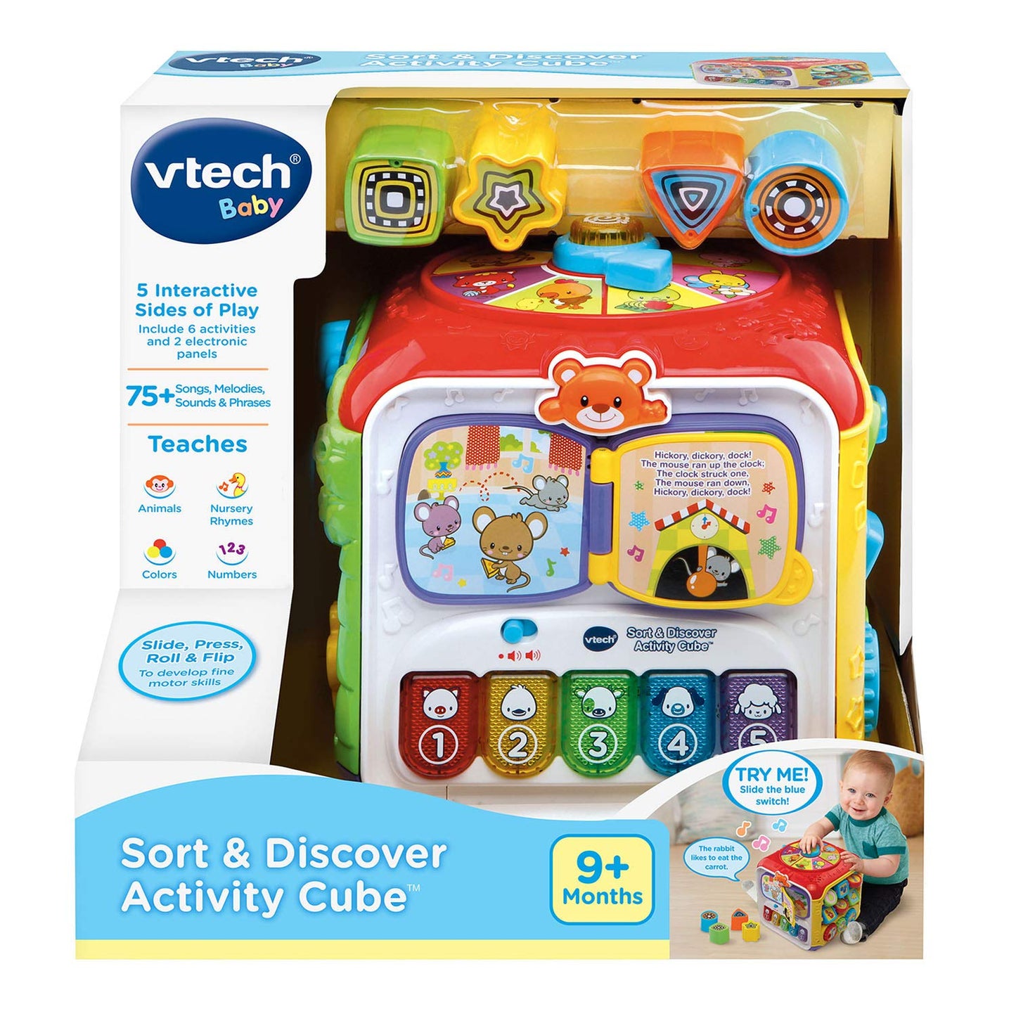 VTech Sort and Discover Activity Cube, Red