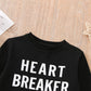 Yingisfitm Toddler Baby Girl Boy Valentines Day Outfit Crewneck Sweatshirt Long Sleeve Shirt Pullover Top Spring Clothes (Black-