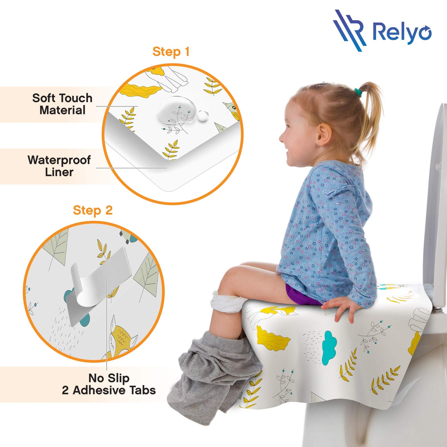 Toilet Seat Covers Disposable - 20 Pack - Waterproof, Ideal For Kids And Adults - Extra Large, Individually Wrapped For Travel,