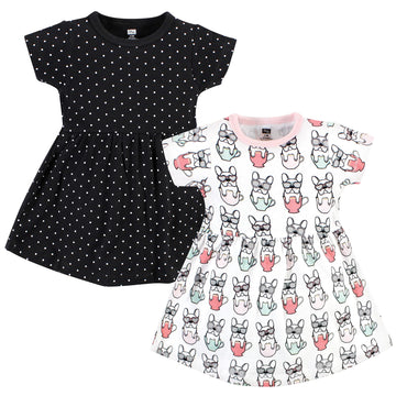 Hudson Baby Girls' Cotton Dresses, Bonjour, 18-24 Months