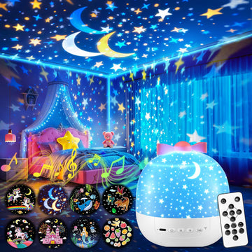 ?GIFTS PACKAGE?Unicorn Gifts for Girls NightLight 15 Films+10 Music Soothing Sounds Machine Baby Night Light Projector, LED Star
