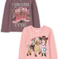 The Children'S Place Girls And Toddler Long Sleeve Graphic T-Shirt 2-Pack T Shirt, Cowgirl Cutie/Cowgirl Horse, 4T Us