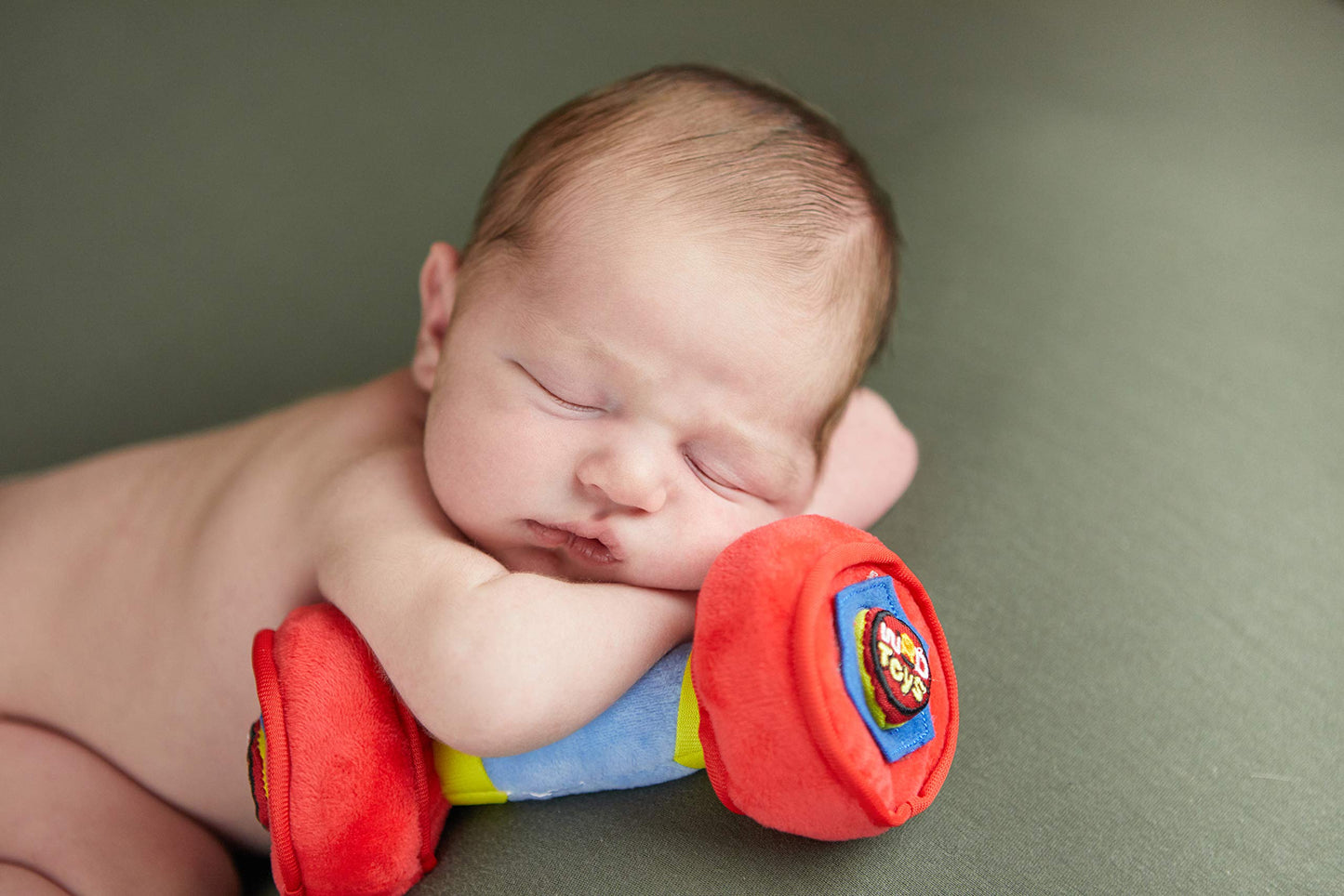 WOD Toys Baby Fitness Plush Set with Rattles & Sensory Sounds - Safe, Durable Fitness Toys for Newborns, Infants and Babies 0+