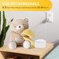 Apunol Baby Sleep Soother, White Noise Sound Machine Projector Night Light, Portable Stuffed Teddy Baby Gifts Bear Toy with 18 S