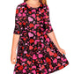 Girls Valentine'S Heart Outfit Red Pink Love Print Dress Crewneck Fashion Gift Skater Dresses 5-6 Years