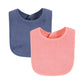 Hudson Baby Unisex Baby Drooler Bib With Waterproof Lining, Pink Blue, Set Of 10, One Size