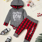 Fommy Baby Boy Clothes 0-3 Months Boy Outfit Mama'S Boy Letter Print Hoodies+Little Man Long Pants 2Pcs Set Stuff Gifts
