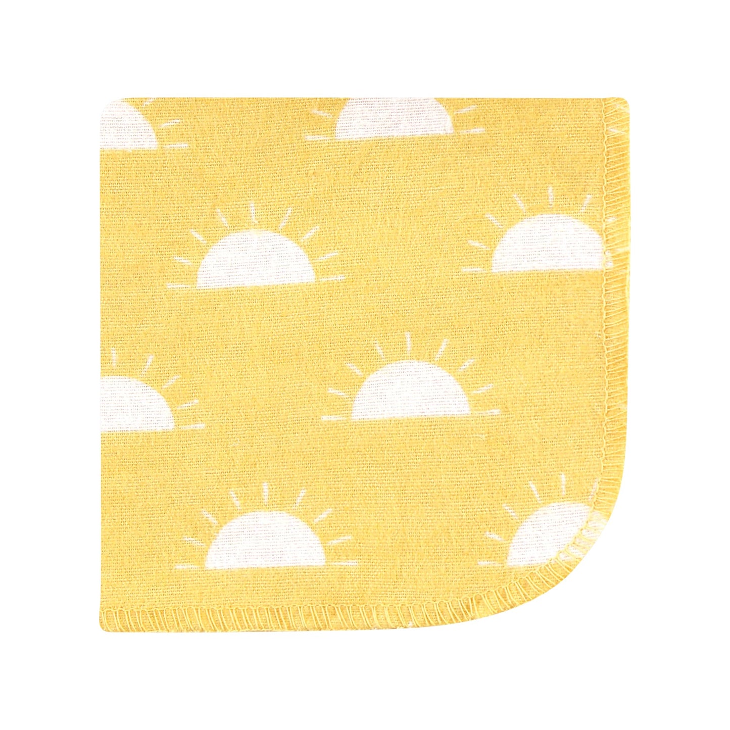 Hudson Baby Unisex Baby Flannel Cotton Washcloths, My Sunshine 10 Pack, One Size