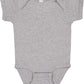 Rabbit Skins Baby Soft Short-Sleeve Bodysuit (4400) Heather, 0-3 Months