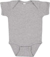 Rabbit Skins Baby Soft Short-Sleeve Bodysuit (4400) Heather, 0-3 Months