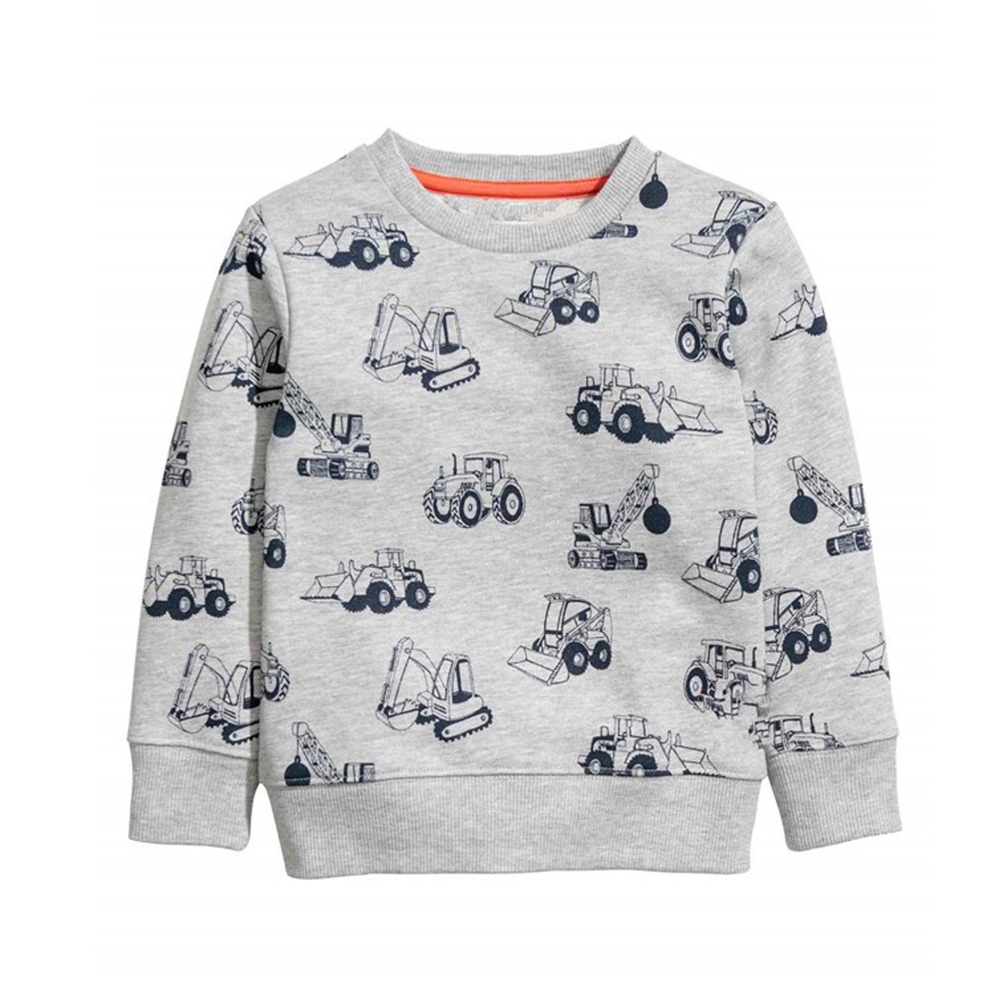 Huaer& Baby Boy Round Neck Cotton Long Sleeve Pullover Sweatshirt 2-7Y (4-5T, Gray)