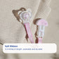 Mam Pacifier Clips For Baby Girls With Fasteners And Flexible Rings, Designs May Vary, 2 Count