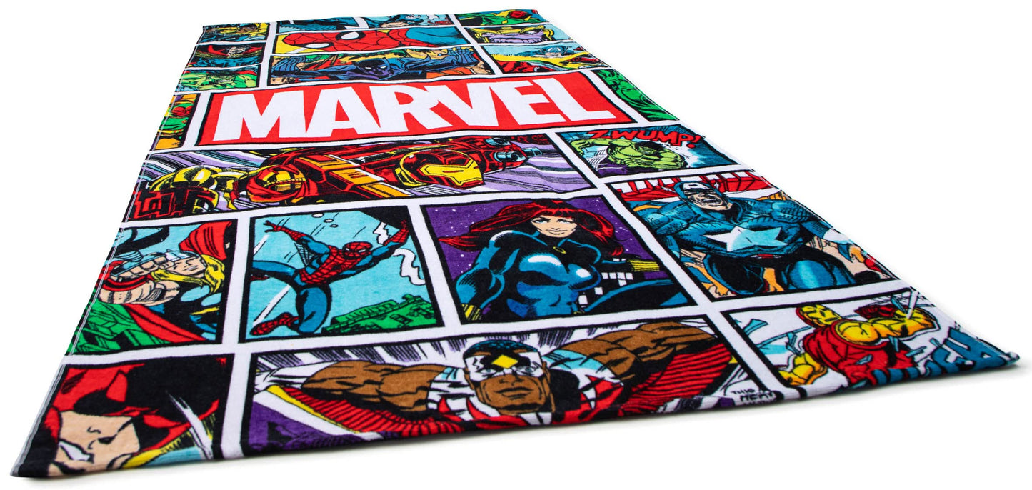 Jay Franco Marvel Comics Vintage Comic Kids Large Bath/Pool/Beach Towel - Super Soft & Absorbent Fade Resistant Cotton Towel, Me