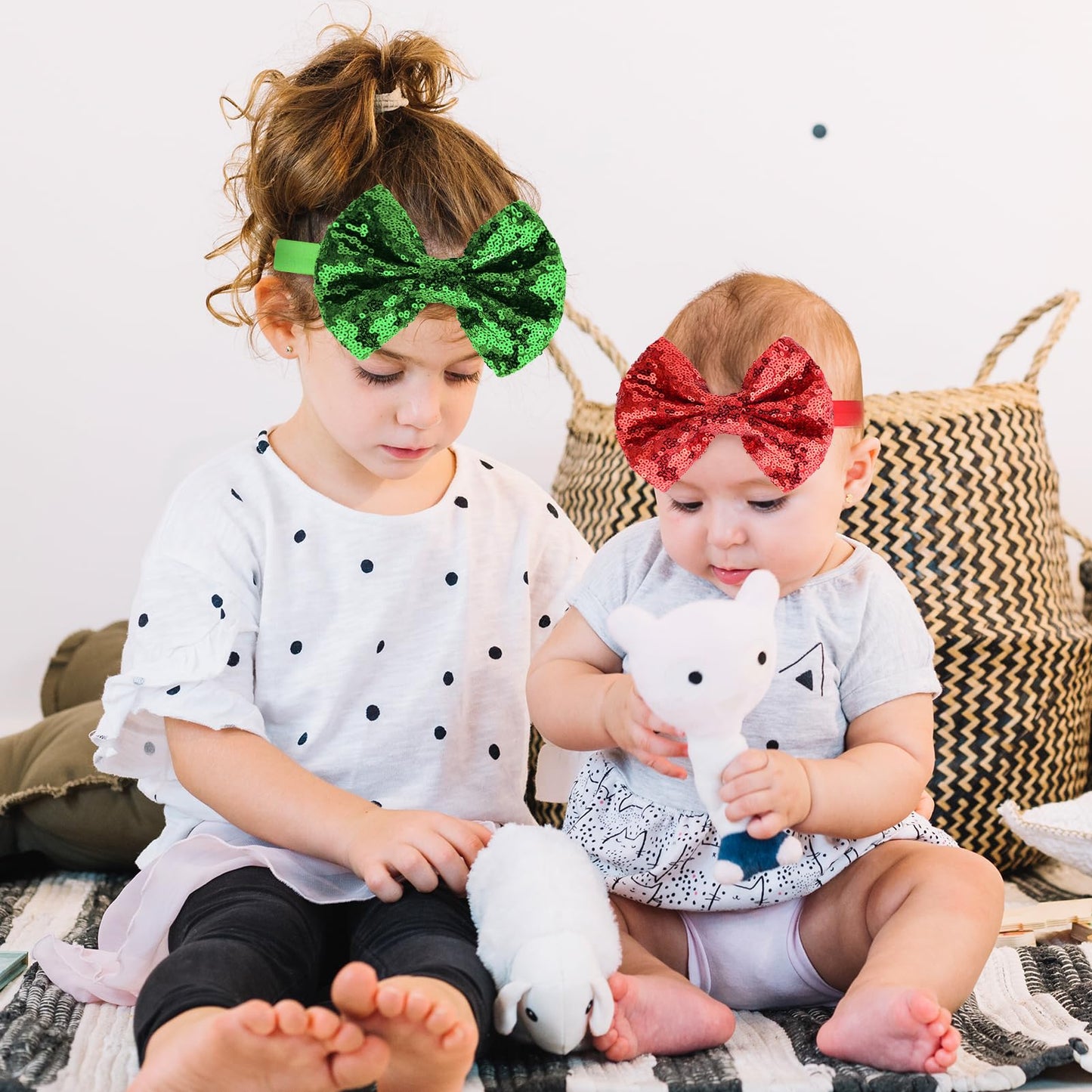 Song Qing Baby Infant Girls Hair Band Sequined Bow Headband Turban Knot Hair Headwear