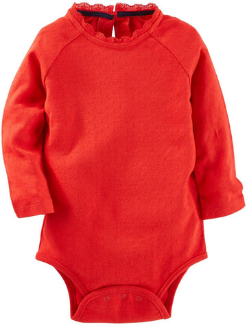 Oshkosh B'Gosh Baby Girls' Knit Bodysuit 11424014, Red, 9M