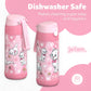 Jarlson Kids Water Bottle With Straw - Charli - Insulated Stainless Steel Water Bottle - Thermos - Girlsboys (Cat Star, 12 Oz)