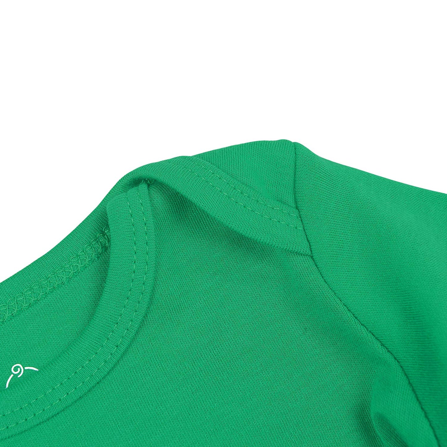 Romperinbox Unisex Solid Baby Bodysuit 0-24 Months (Green Long Sleeve, 12-18 Months)