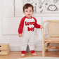 Ursobutegl Newborn Baby Boy Romper Jumpsuit Lover Boy Letter Embroidery Long Sleeve Bodysuit Sweatshirt Valentines Day Outfit (G