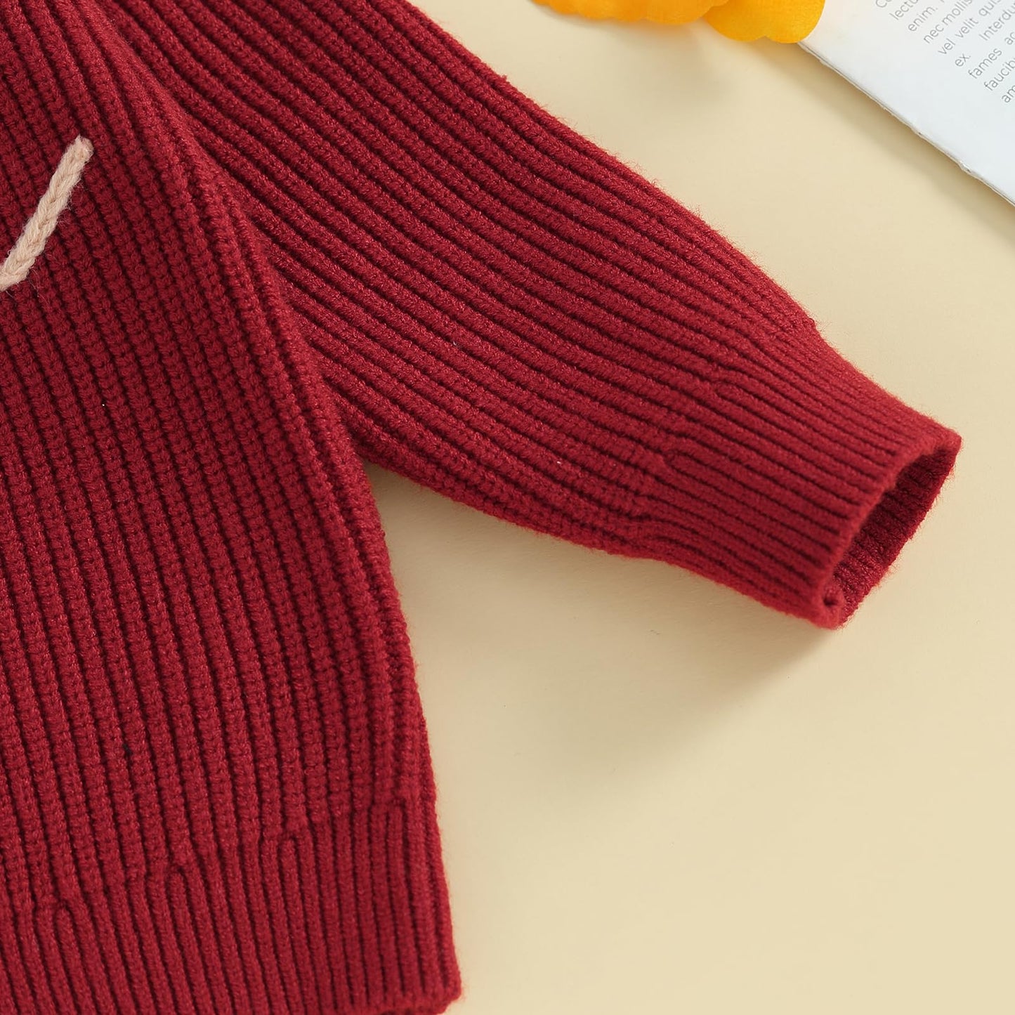 Toddler Girl Valentines Day Outfit Cute Valentines Day Sweater Little Love Embroidery Knit Pullover Sweatshirt Top(E-Red Little