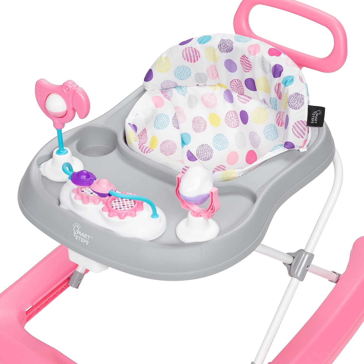 Smart Steps Trend Plus 2-In-1 Walker With Deluxe Toys, Orbits Pink