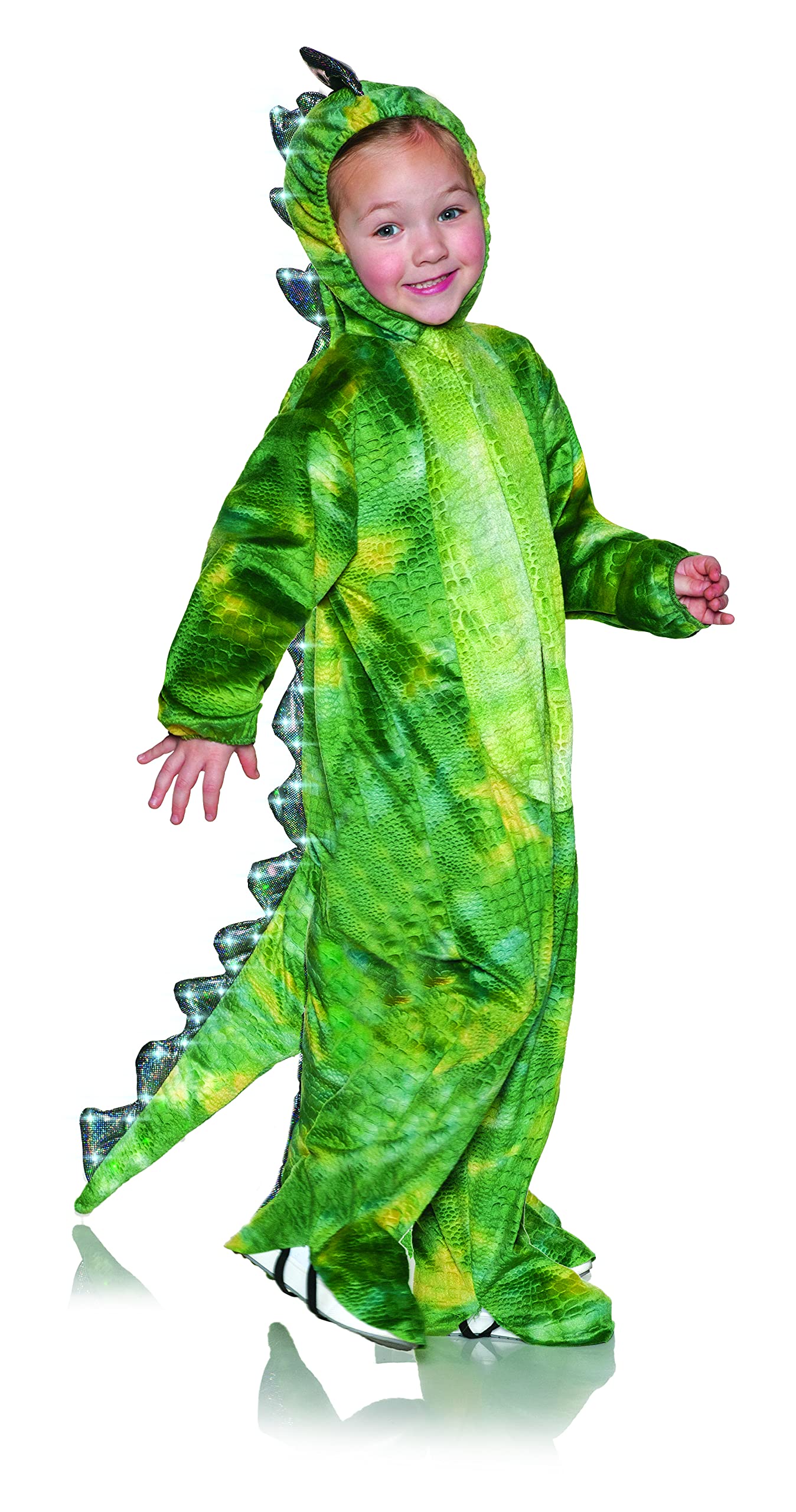 T-Rex Led Light Up Dinosaur Printed Jumpsuit Child Costume  X-Large