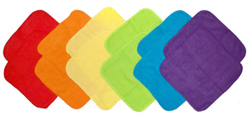 Neat Solutions Solid Knit Terry Washcloth Set, Multi-Color, 12-Count