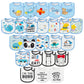 2ooya Cotton Waterproof Baby Bibs - 24Pcs Blue Adjustable Hook Loop Closure Infant Bib Newborn Babies Food Bibs Keepsake Baby Gi
