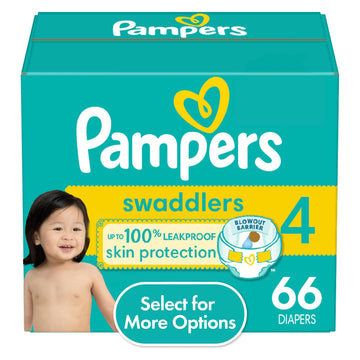 Pampers Swaddlers, Baby Diapers, Size 4, 66 Ct