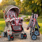 Mee Mee Little Explorer Baby Stroller/Pram For 03 Years | Foldable With Reversible Handle | 5Point Safety Harness | Sun Canopy