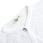 Lilax Baby Girls' Knit Long Sleeve One Button Closure Bolero Shrug 3-6 Months White