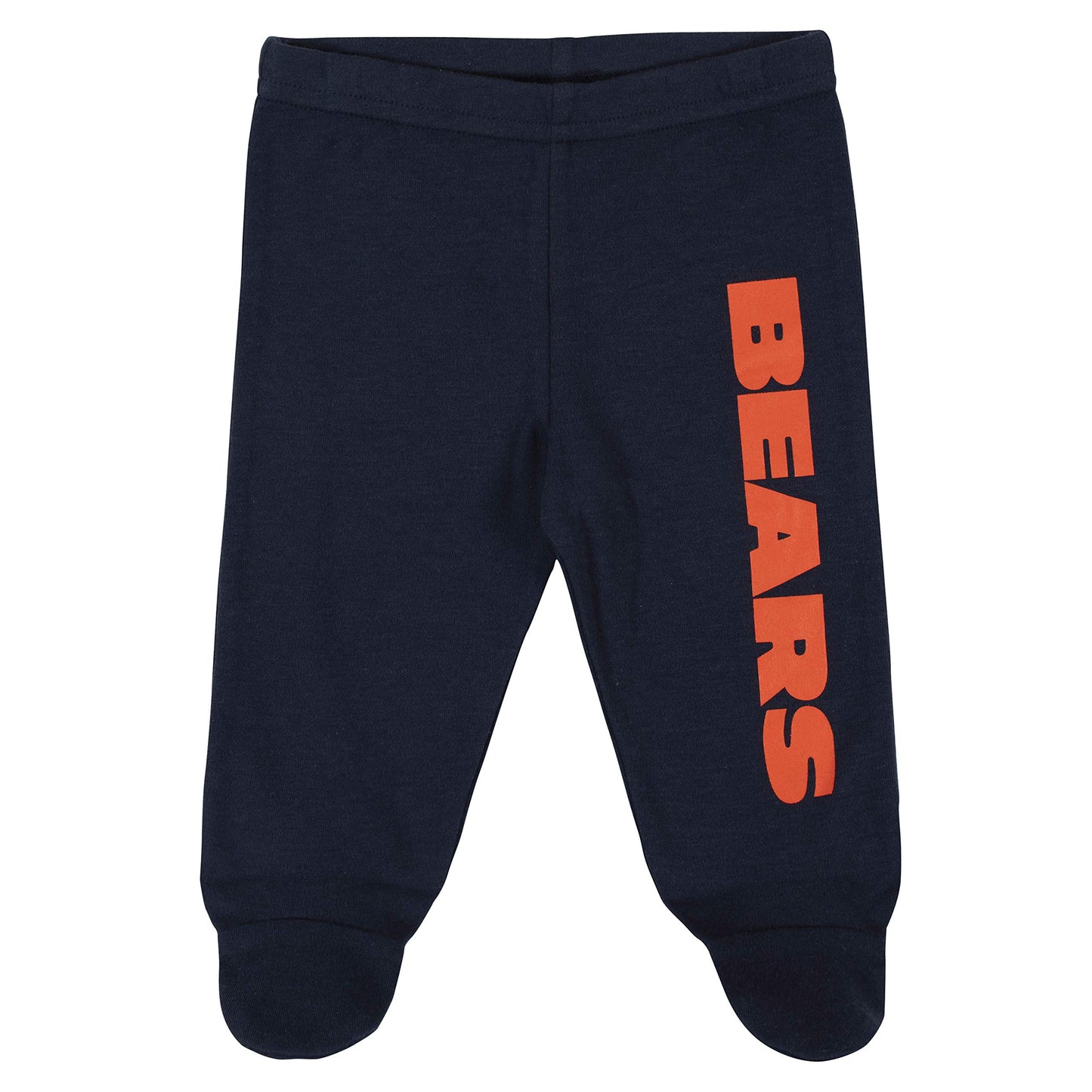 Gerber Nfl Chicago Bears 3 Pack Bodysuit Footed Pant And Cap Registry Gift Set, Navy/White Chicago Bears, 6-9M
