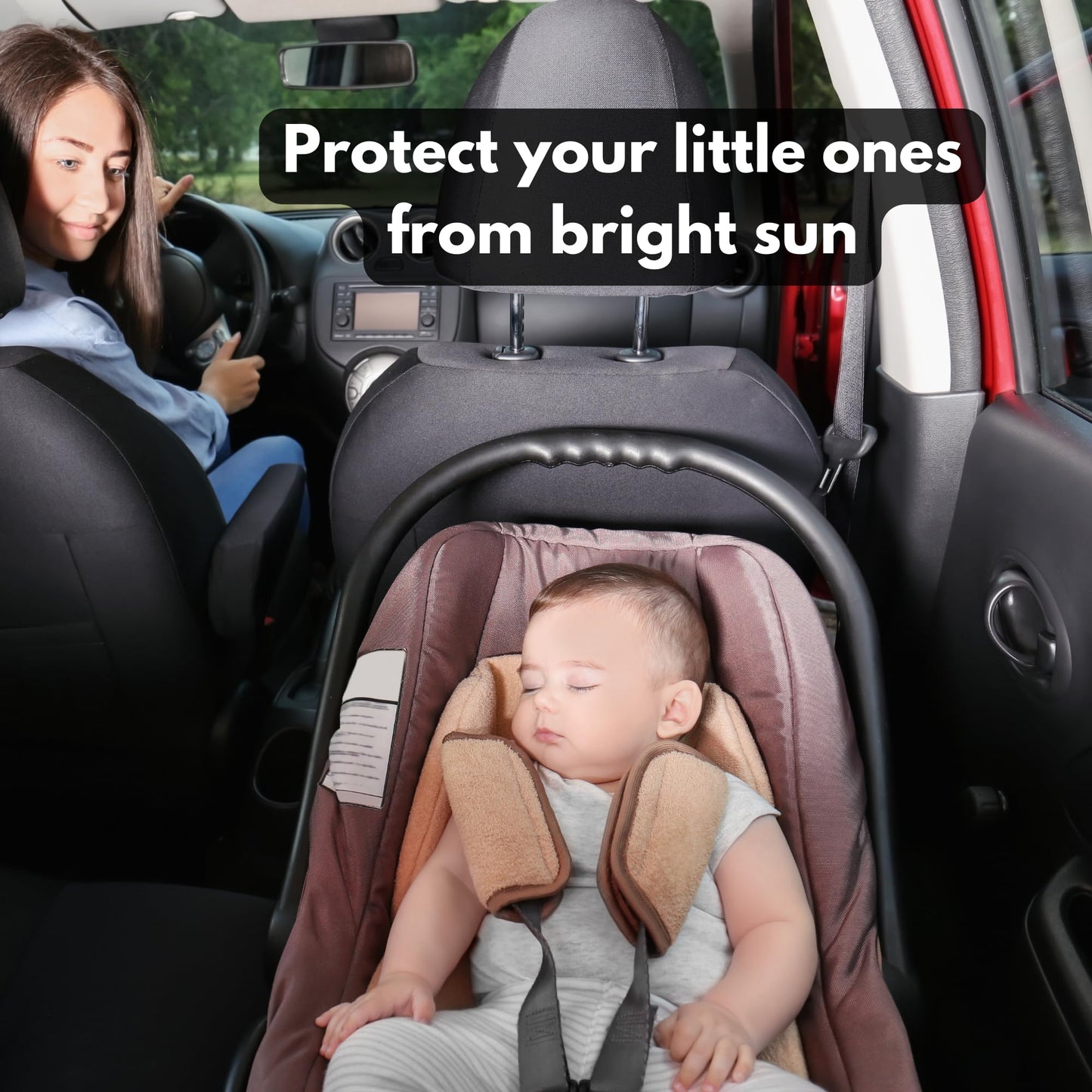 Harrier Hardware Baby & Passenger Side Window Cling Sun Shade, 4-Pack (22 X 14 Inches)
