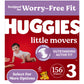 Huggies Size 3 Diapers, Little Movers Baby Diapers, Size 3 (16-28 Lbs), 156 Count (6 Packs Of 26)
