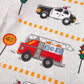 Popshion Boys Pajamas Fire Truck Long Sleeve Cotton Pj Toddler Clothes Set Winter Sleepwear 2 Piece Kids Police Car Pjs 5T