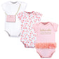 Little Treasure Unisex Baby Cotton Bodysuits, Brunch, 0-3 Months