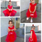 Flypigs Girl Dresses Toddler Flutter Tutu Dress Formal Red Valentine Christmas Birthday Party Tulle Dress For 3 Years