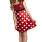 Disguise Girls Disney Minnie Mouse Clubhouse Tween Costume ,Red/White/Black ,M (7-8)