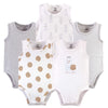 Touched By Nature Unisex Baby Organic Cotton Bodysuits, Milk & Cookies, 18-24 Months