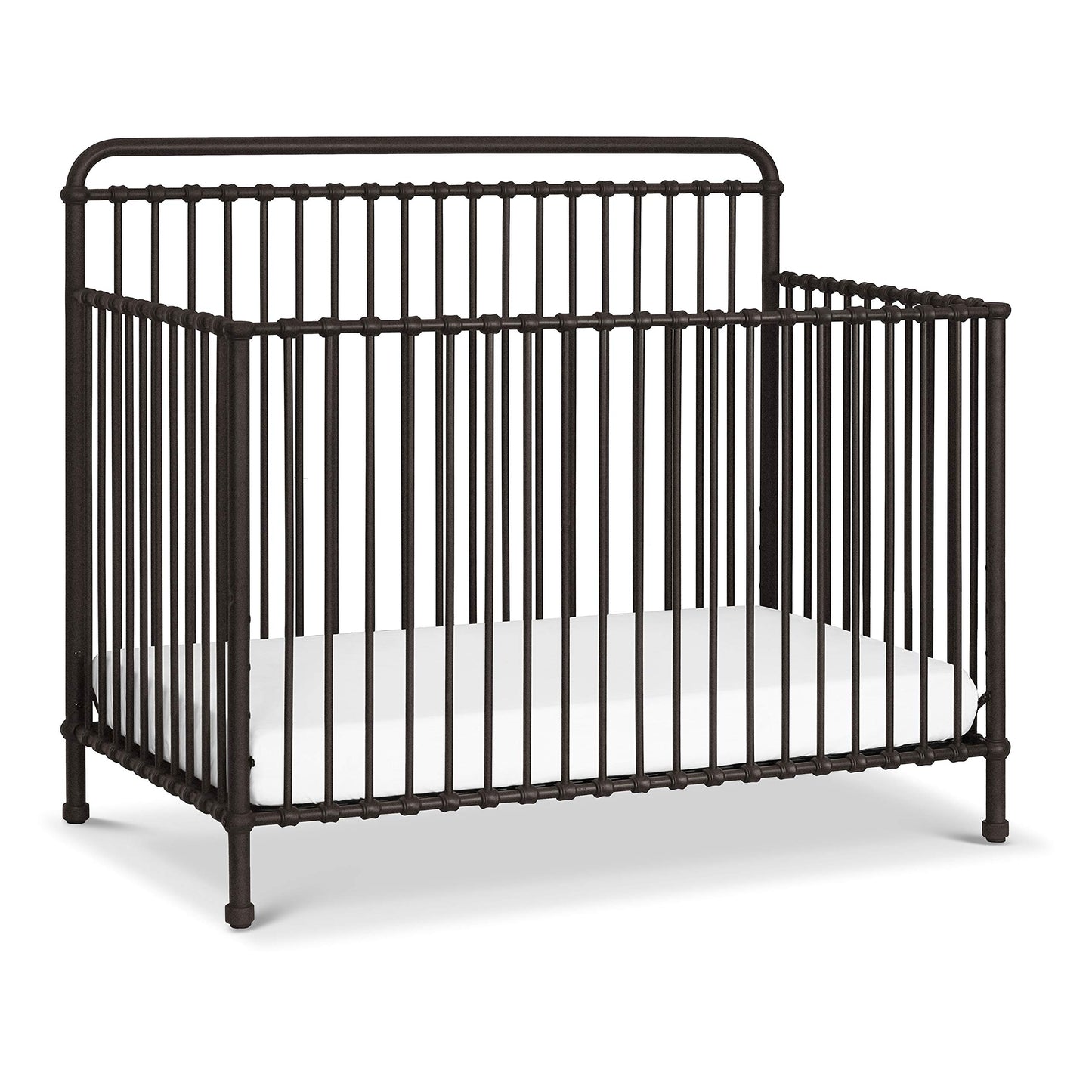 Namesake Winston 4-In-1 Convertible Metal Crib In Vintage Iron, Greenguard Gold Certified