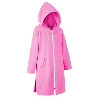 Missshorthair Towel Poncho For Kid, Zipper Beach Cover Up With Hood, Swim Changing Robe For Boy, Girls Bath Towel Robe Zipper St
