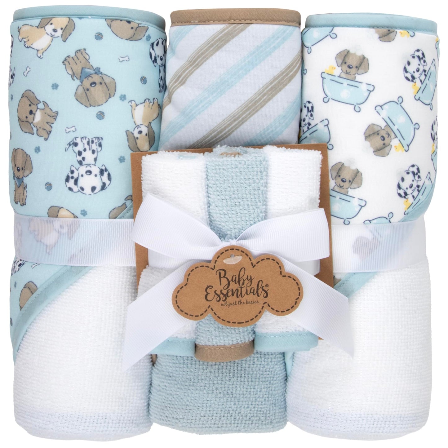 Baby Bath Essential Hooded Baby Bath Towel and Washcloth 6 Piece Set for Newborns, Infants & Toddlers, Boys & Girls Baby Hooded 