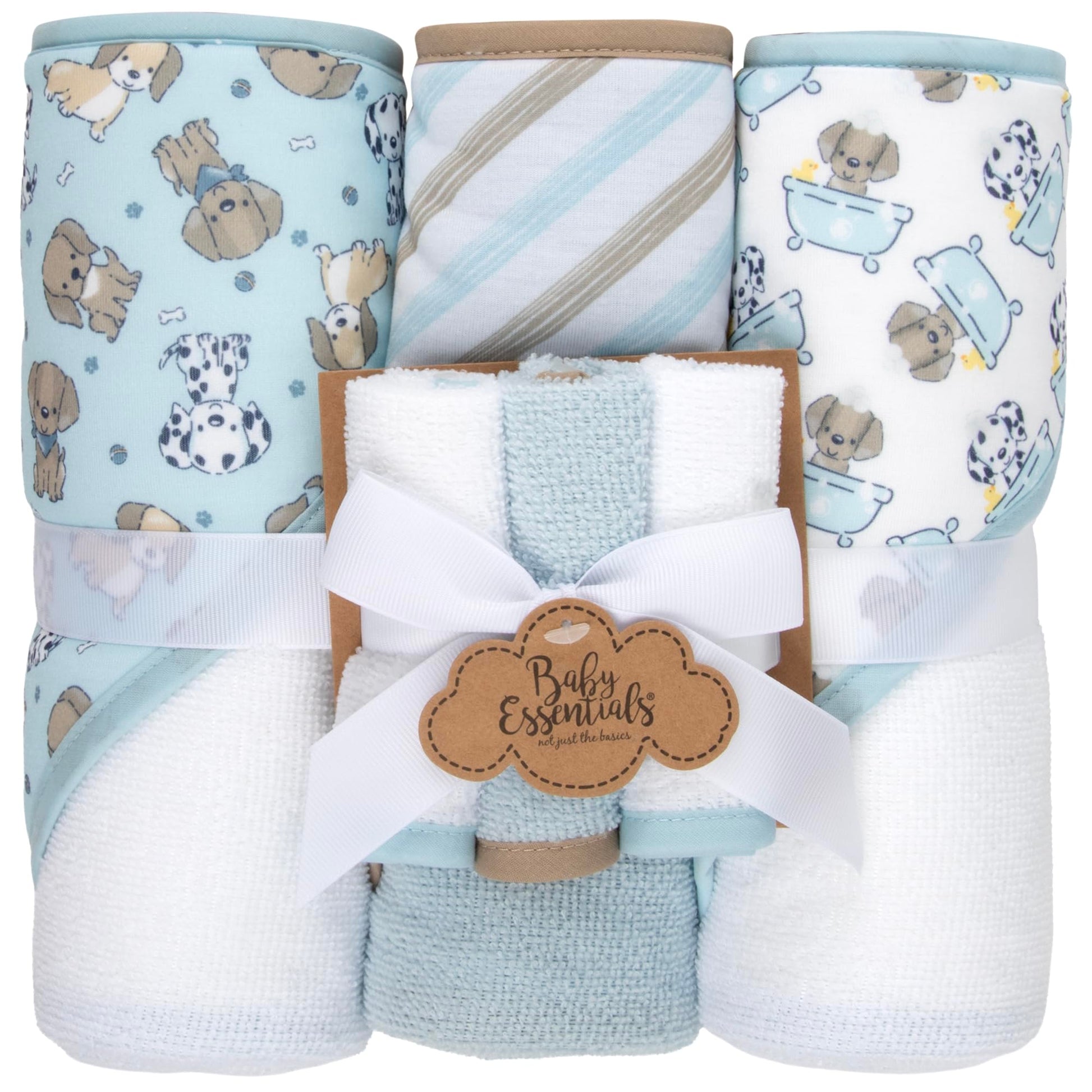 Baby Bath Essential Hooded Baby Bath Towel and Washcloth 6 Piece Set for Newborns, Infants & Toddlers, Boys & Girls Baby Hooded 