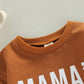 Lamuusaa Newborn Baby Girl Boy Clothes Crewneck Sweatshirt Romper Mama'S Coffee Date Sweater Shirts Oversized Fall Clothes