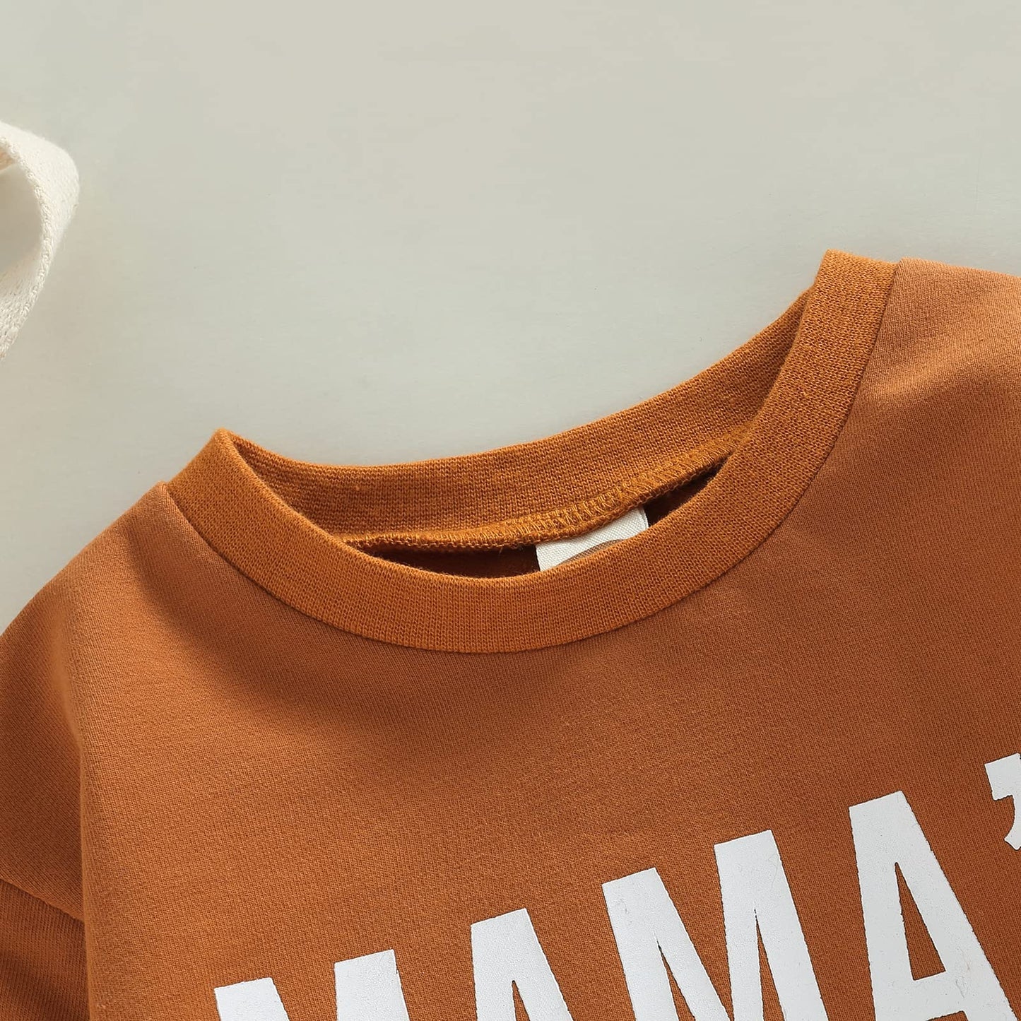 Lamuusaa Newborn Baby Girl Boy Clothes Crewneck Sweatshirt Romper Mama'S Coffee Date Sweater Shirts Oversized Fall Clothes