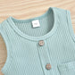 Iddolaka Newborn Summer Baby Boy Girl Sleveless Romper Bodysuit Jumpsuit Playsuit One Piece Outfit Clothes (A-Light Green, 0-6 M