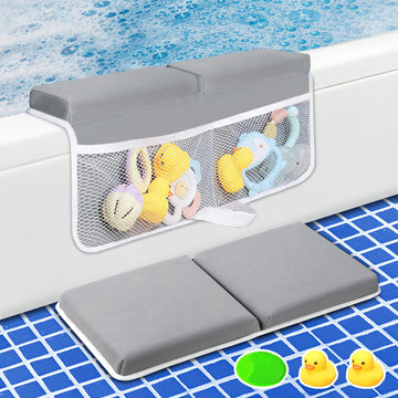 Bath Kneeler And Elbow Rest Pad Set, Quick Dry Baby Bath Kneeling Pad Thick Soft Non-Slip Baby Bathtub Mat For Baby Bathing, Bab