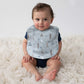 Neat Solutions 5 Pack Aspirational Bib Set With Mixed Fabrics & Water Resistant Inner Core - Boy, Grey Oatmeal While