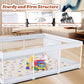 Baby Playpen With Mat 74 ' X 50 ' Large Play Yard Playpen For Babies And Toddlers With External Zipper Door Design Safety Baby