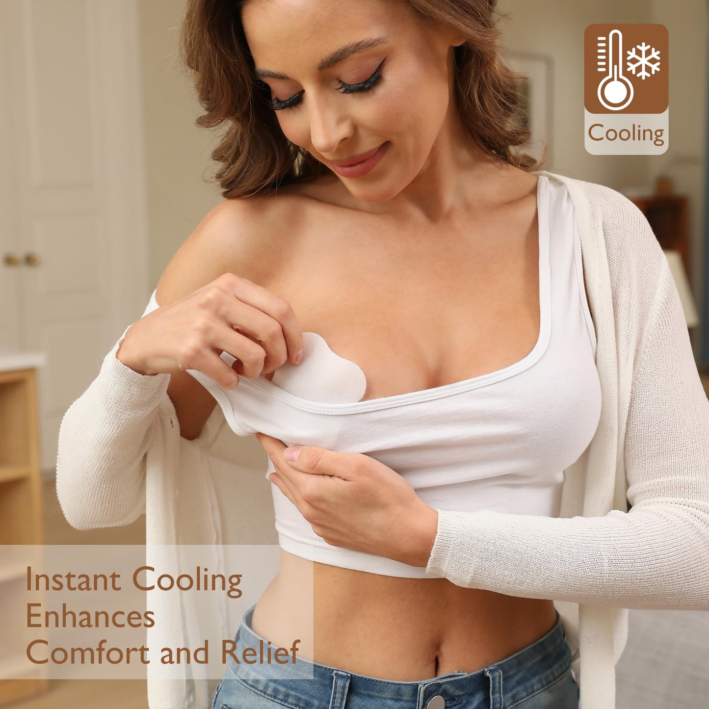 Hydrogel Soothing Gel Pads For Breastfeeding: Breast Pads Reusable For Instant Pain Relief | Provides Cooling Effect | Healing N