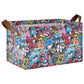 YNNALE Abstract Grunge Graffiti Monster Baby Storage Basket with Labels&Handles Rectangular Waterproof Nursery Storage Bins Coll